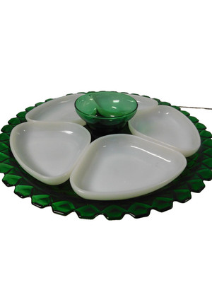 Vintage MCM Anchor Hocking 7-piece Relish Service Set