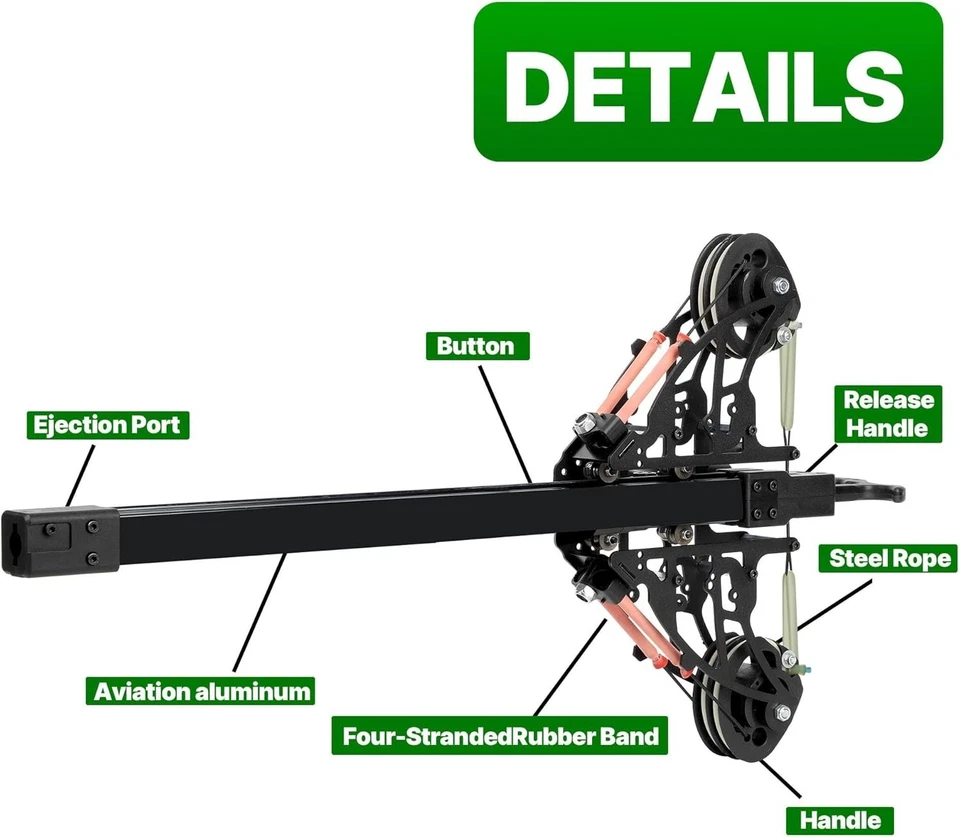 Compact Compound Bow Kit for Adults & Teens – 40 Rounds Repeating Sling Bow for - image 3 of 4