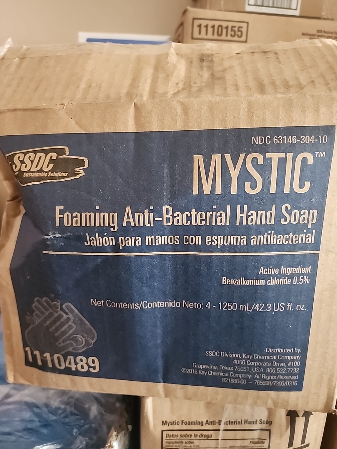 SSDC 1110489 Mystic Anti-Bacterial Foaming Hand Soap, 1250 mL Bottles, 4-PK
