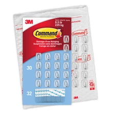Command Clear Mini Hooks [Removable]: 30-pack (Clear)
