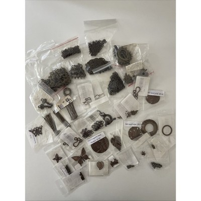 NEW Antique Brass Jewelry Making Findings Crafts Various Sizes metal lot