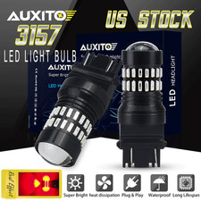 2Pcs 2400LM 3157 3156 Red LED Brake/Stop Tail Light Bulb Lamp Bright Pure 3157R