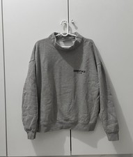 Fear of God FOG Essentials Mock Neck Sweatshirt Dark Oatmeal Grey Size L