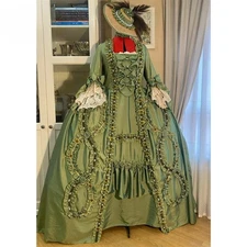 Vintage Gown Ball Dress Medieval Victorican Baroque Rococo Dress Duchess Gown