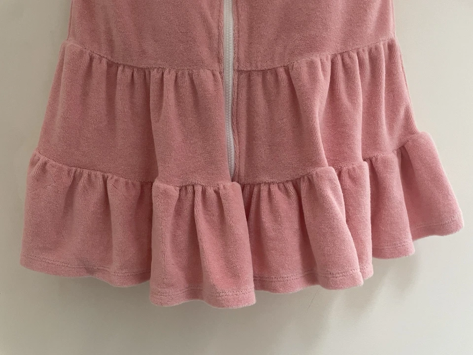 Cat & Jack Niños Niñas Terry en Niveles Cremallera Capucha Manga Corta Natación Encubrimiento Rosa M 8 Foto 3 de 4