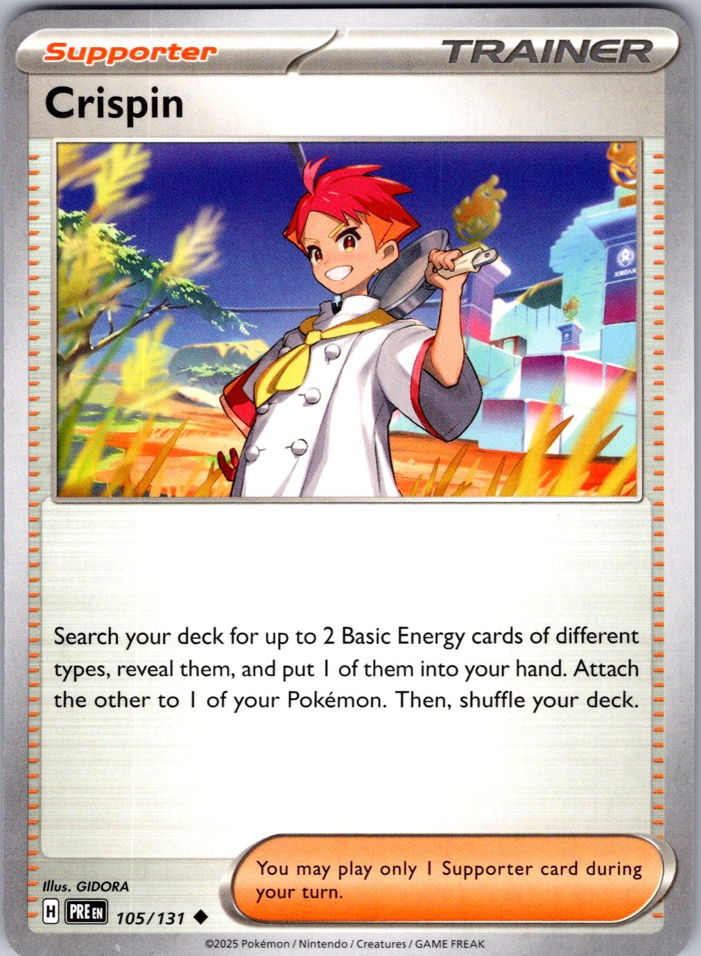 Crispin 105/131 Uncommon Prismatic Evolutions Pokemon Lightly Played