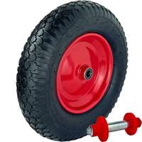 Schubkarrenrad Ersatzrad Schubkarre Luftbereift 4.80/4.00-8 Inkl. Achse 200 Kg