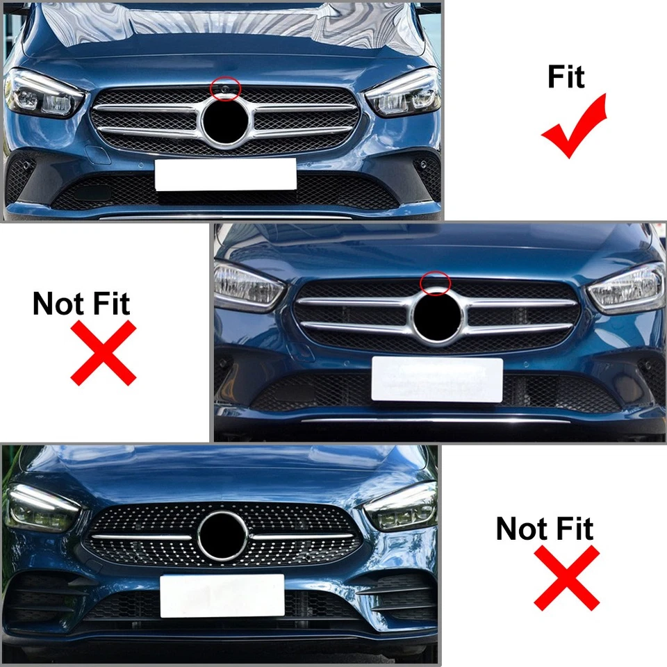 GTR Style Front Bumper Hood Radiator Grille For Benz B Class W247 2020-2022 - Image 3 of 4