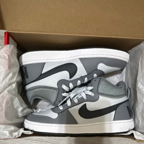 Nike Dunk Mid Top Men's Sneakers Gray/White/Black Lace-Up Colorblock