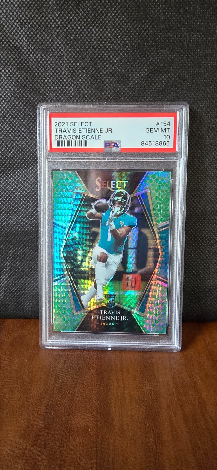 TRAVIS ETIENNE JR (RC) 2021 SELECT DRAGON SCALE /89 #154 PSA GEM 10