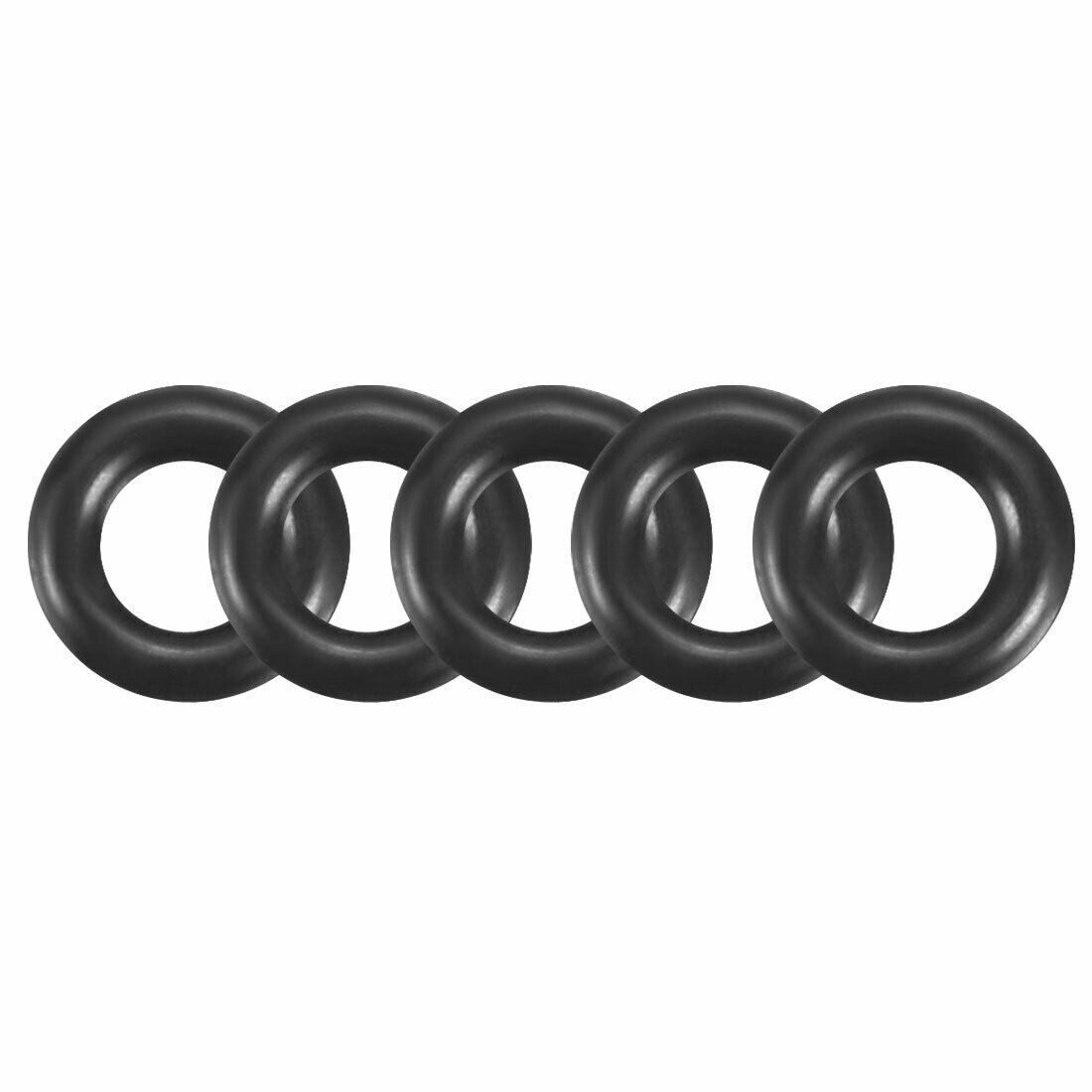 100pcs black 5mm x 1.2mm nitrile rubber O ring oil sealing grommets #ju