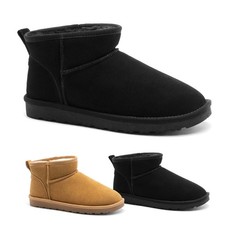 Men's Suede Short FUZZY Boot Outdoor Snow Boots Winter Shoes for Men