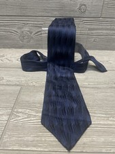 Murano Men's Neck Tie Navy Light Blue 100% Silk Made in USA Textured