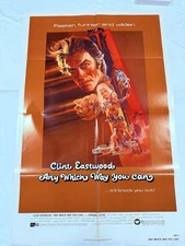 1980 Any Which Way You Can Original 27x41 Movie Poster Clint Eastwood