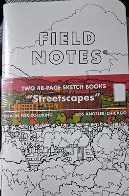 Field Notes Streetscapes Sketch Books, Version A  B, Sealed los angeles/chicago