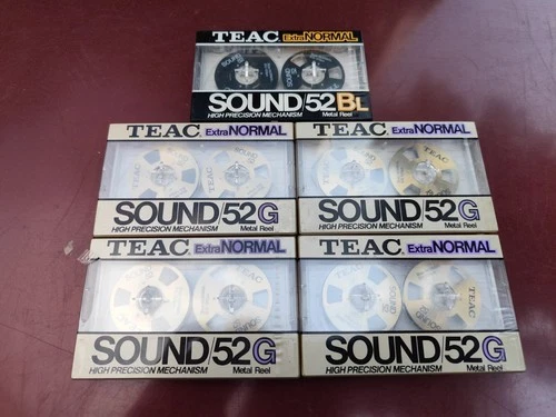 SEALED!!! 1984 Japan 5x Cassette TEAC Sound 52G /52BL Metal Reel