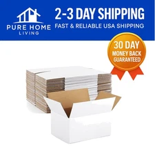 Customizable 8x6x4 White Corrugated Shipping Boxes - 30 Pack for Unique Branding