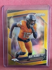 2025-2026 Panini Prizm Nik Bonitto True Gold Prizm /10 #230 Denver Broncos 
