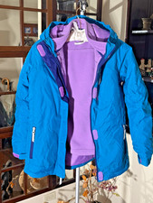 Lands End Kids Winter Jacket Waterproof Insulated 3 in 1 Parka Size M 10-12 164