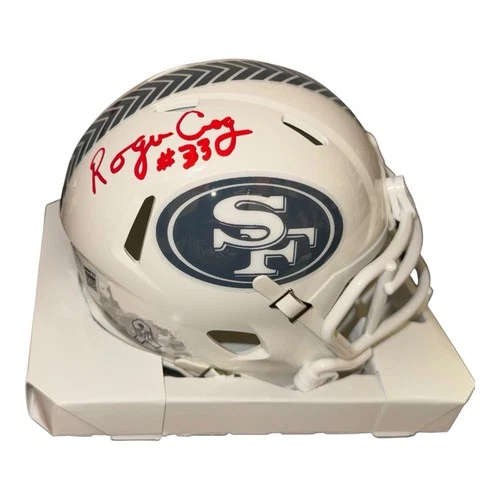 ROGER CRAIG SIGNED SAN FRANCISCO 49ERS SALUTE WHITE MINI HELMET BECKETT BAS COA