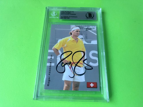 Roger Federer 2012 Topps A&G Tennis signierte Karte Platte Beckett BAS COA  - Bild 1 von 2