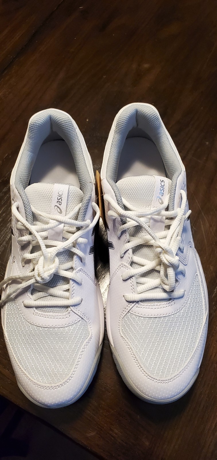 Asics Woman's Gel Dedicate 8 tennis court shoes White and pure silver Size 12 thumbnail 4