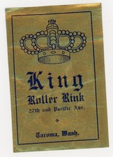 1930s-50s Caroma, Washington King Roller Rink Label #N