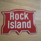 Vintage 1950’s Post Cereal Premium Rock Island Mini Railroad Tin Sign H.O.