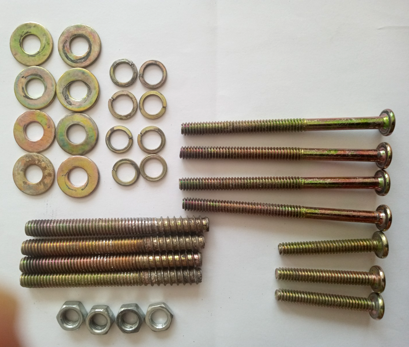 23/pcs Screw Bolt Hex Socket Cap Threaded Rod Bar Studs Washer Gaskets ...