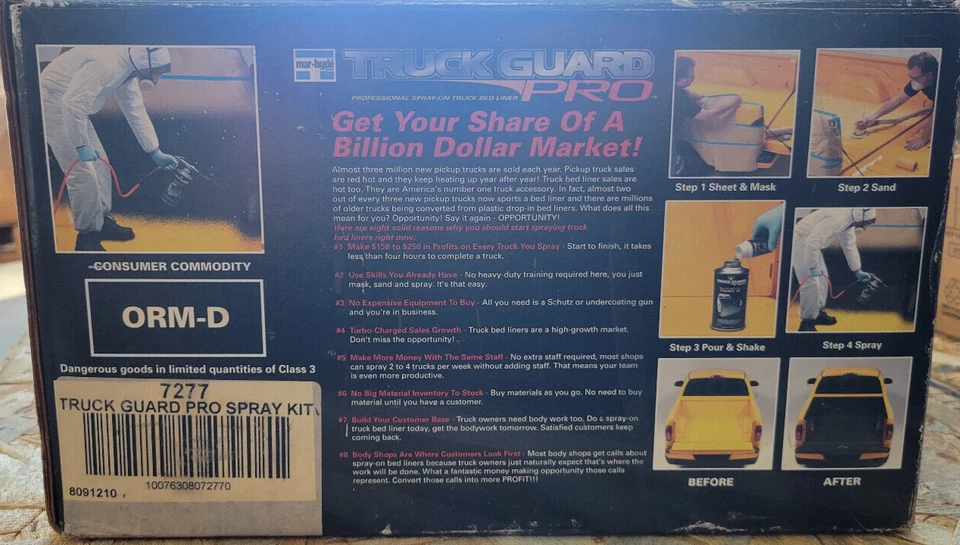 Mar-Hyde Truck Guard Pro 7277 Spray Kit 4.8 Liter Case Black Bed Liner ^ - Image 3 of 3