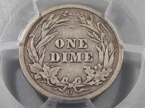 Moneda de diez centavos de peluquero tipo micro "o" Choice VF 1905-o graduación profesional VF25.  #33 - Imagen 7 de 11