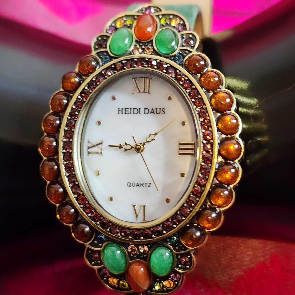 Estate Heidi Daus Pearl Watch Marty Bentley | Gorgeous Vintage Heidi Daus Art Deco Style  main image 3