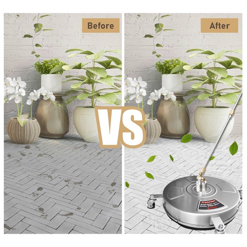 18'' Pressure Washer Surface Cleaner Driveway Sidewalk Patio Concrete Clean O8W9 - Picture 6 of 12