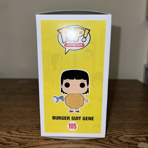 Funko Pop! 105 Bobs Burgers Traje de Hamburguesa Gene HT LE Figura Coleccionable Juguete de Zorro - Imagen 3 de 16