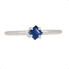 Natural Sapphire 925 Sterling Silver Ring Jewelry s.9 CR69375