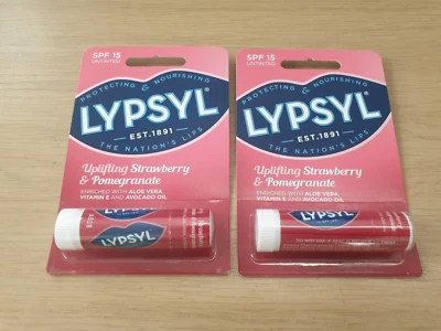 Lypsyl Strawberry and Pomegranate Uplifting Lip Balm X2 JUST £5.79 FREE POSTAGE