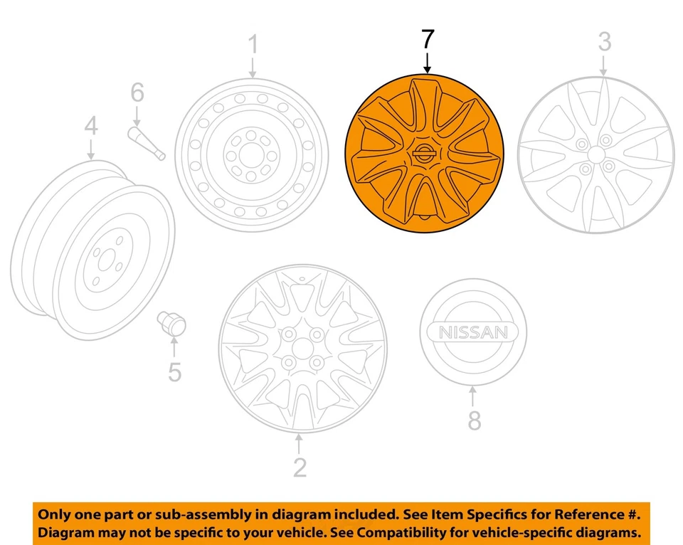 Tampa de roda usada serve: 2016 Nissan Versa 15`` grau A - Imagem 3 de 4