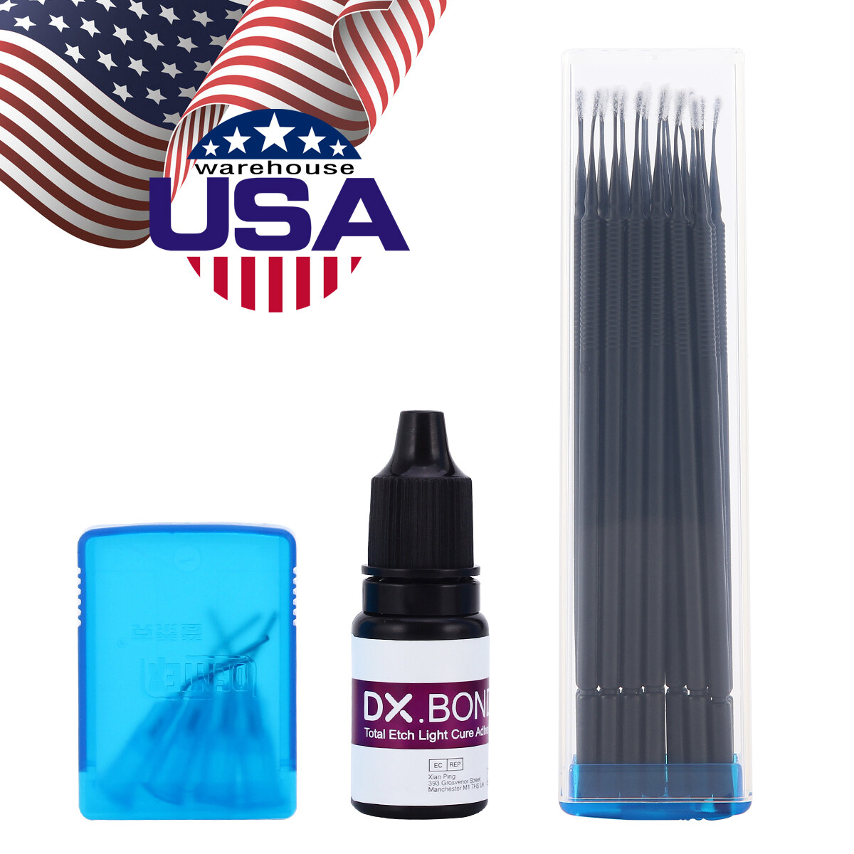 Dentex Dental Universal Light Cure Composite Kit Syringes Etching Adhesive Gel