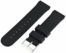 Voguestrap TX2225BK Allstrap 22mm Black Regular-Length Silicone Sport Band Watch