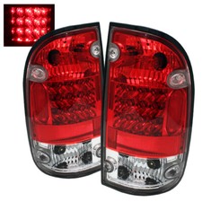 Toyota 01-04 Tacoma Red Clear Led Rear Tail Lights Lamp Set Dlx Spre-runner
