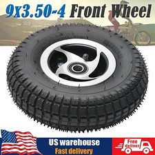 9x3.50-4 9" Front Wheel Tire Rim For Go Kart Mobility Scooter ATV Quad 4 Wheeler
