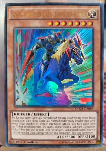 ANSTÜRMENDER GAIA, ZORNIGER RITTER - DOCS-DE019 Ultra Rare 1. Auflage Near Mint