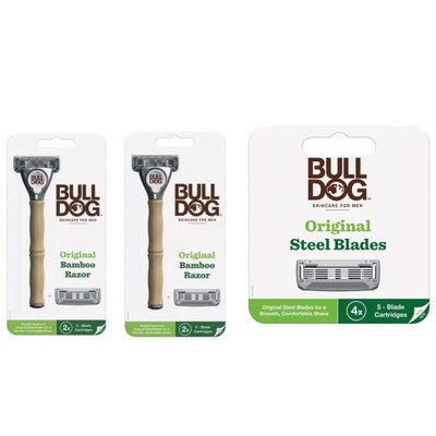 2-Bulldog Original Bamboo Razor w 