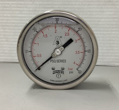 Winters PSQ20603B Liquid Filled Sanitary Pressure Gauge 0/60bar (r11)