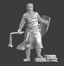Northern Crusades Miniatures Medieval Knight with flail 28mm 32mm 35mm 40mm 54mm