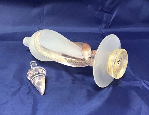 Effe Due Vetri D’Arte Murano matt weiß Karaffe rosa Glas gold Aventurin - Bild 9 von 13