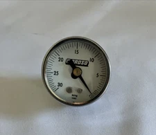 Moroso Fuel Pressure 0-30 psi, 1 1/2 in analog Race Carburetor Holley