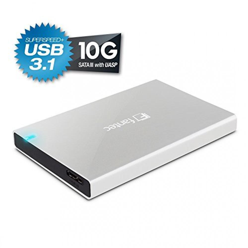 FANTEC ALU-25B31 Case per Dischi Rigidi Esterni SATA da 2,5" o SSD, USB 3.1 ed U