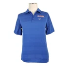 Nike Florida Gators polo shirt men small blue stripe Dri-Fit Sports
