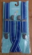 Boys Toddler Blue And White Suspenders